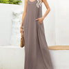 V-Neck Maxi Cami Dress with Pockets