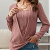 Square Neck Long Sleeve T-Shirt