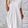 Pocketed Round Neck Short Sleeve Dress