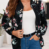 Printed Zip Up Long Sleeve Outerwear