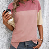 Color Block Round Neck Half Sleeve T-Shirt