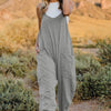 Double Take Full Size V-Neck Sleeveless Jumpsuit with Pockets