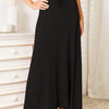 Double Take Full Size Soft Rayon Drawstring Waist Maxi Skirt