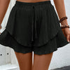 Tied Layered High Waist Shorts