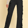 Fringe Trim Wide Leg Pants