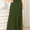 Double Take Full Size Soft Rayon Drawstring Waist Maxi Skirt