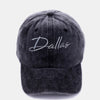 Zenana Washed DALLAS Embroidered Baseball Cap