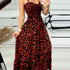 Leopard Sweetheart Neck Cami Dress