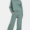 Zenana Round Neck Raglan Sleeve Top and Elastic Waist Pants Set