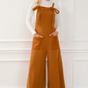 Pocketed Square Neck Wide Strap Jumpsuit