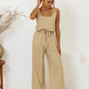 Square Neck Sleeveless Top and Pants Set