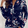 Printed Zip Up Long Sleeve Outerwear