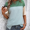 Color Block Round Neck Half Sleeve T-Shirt