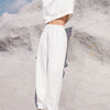 Round Neck Long Sleeve Top and Elastic Waist Pants Set