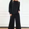 Double Take Full Size Textured Long Sleeve Top and Drawstring Pants Set