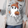 Ghost Round Neck Long Sleeve Sweatshirt