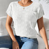 Round Neck Short Sleeve Knit Top