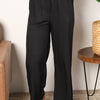 Double Take Drawstring Smocked Waist Wide Leg Pants