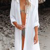 Button Up Roll-Tab Sleeve Cover-Up