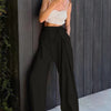 Tied High Waist Wide Leg Pants