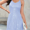 Full Size Sequin V-Neck Mini Cami Dress