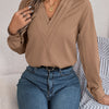 V-Neck Long Sleeve Blouse