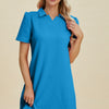 Double Take Full Size Texture Short Sleeve Dress