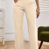 High Waist Wide Leg Pants with Pockets