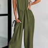 Square Neck Wide Strap Jumpsuit