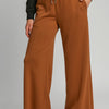 Umgee Drawstring Wide Leg Pants with Pockets