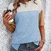 Color Block Round Neck Half Sleeve T-Shirt