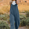 Double Take Full Size V-Neck Sleeveless Jumpsuit with Pockets