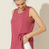 Ninexis Round Neck Button Side Tank