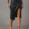 Twist Detail High Waist Skirt