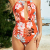 Printed Spaghetti Strap One-Piece Swimwear