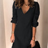 Full Size V-Neck Half Sleeve Dress