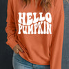 Letter Graphic Round Neck Long Sleeve Sweatshirt