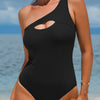 Cutout One Shoulder Sleeveless One-Piece Swimwear