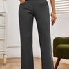 High Waist Wide Leg Pants with Pockets